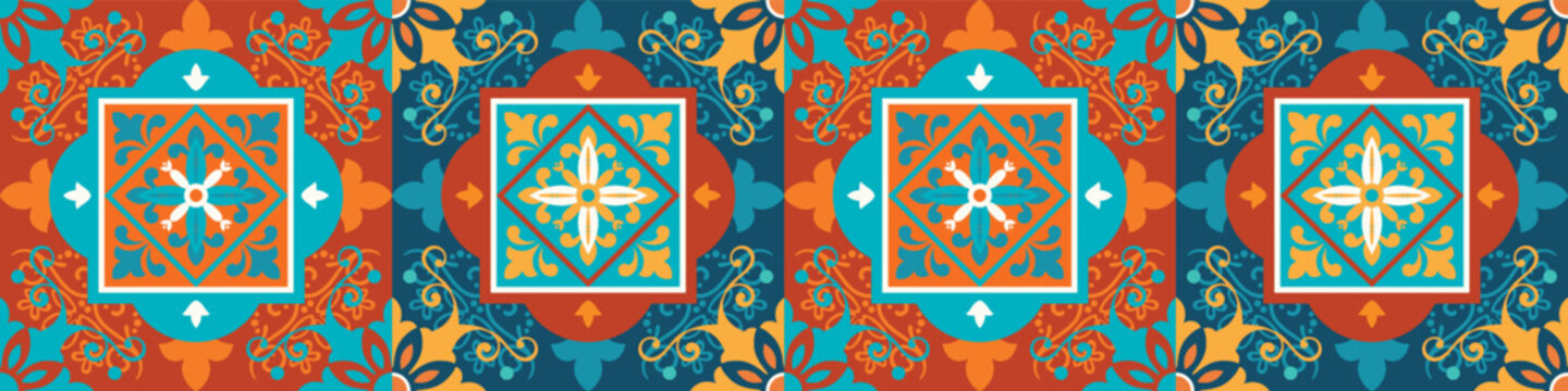 mandala seamless pattern with geometric shapes