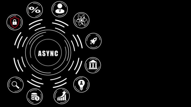 Data Cache concept with icons and digital dot visualization storage memory, abstract circles and gears background.4k Animation and digital technology video.