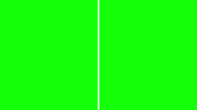 Vibrant neon green screen background with vertical white divider lines for editing