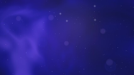 Abstract blue nebula with stars and bokeh © dani