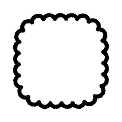 Naklejka premium Crayon Ouline Scalloped Edges