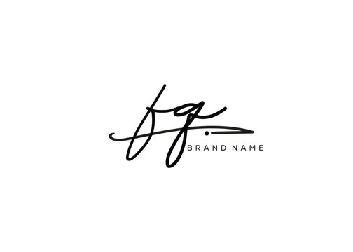 FQ Monogram Minimalist Logo Design for Luxury Brand Feminine Style for Beauty, Skincare, Cosmetics, Salon,Spa, Makeup Artist, and Wellness Branding.