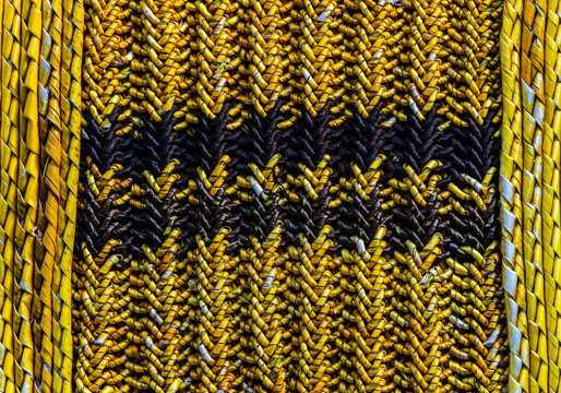 Macro Texture of dried orchid bark and natural wood fibers for traditional Papuan Noken bag