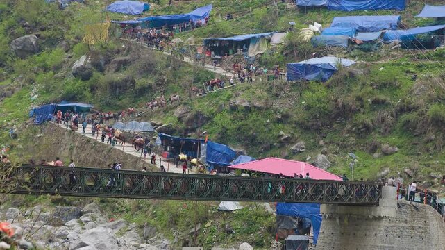 Scenic view of Rambara on the Kedarnath trekking route, Uttarakhand, India