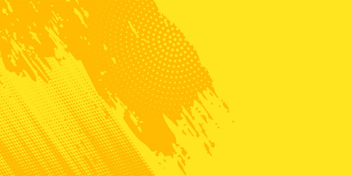 Dark Retro comic yellow background raster halftone  sports disign