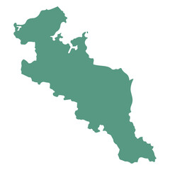 Obraz premium Silhouette map of Kyoto Prefecture, Japan