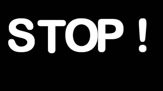 animated word stop with smooth motion