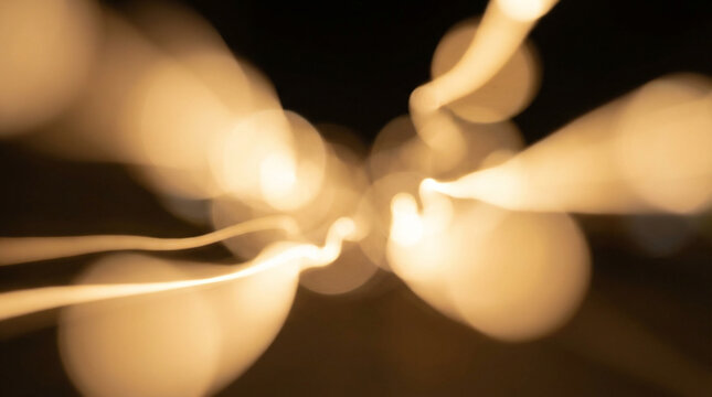Night Light Streaks Generative AI

