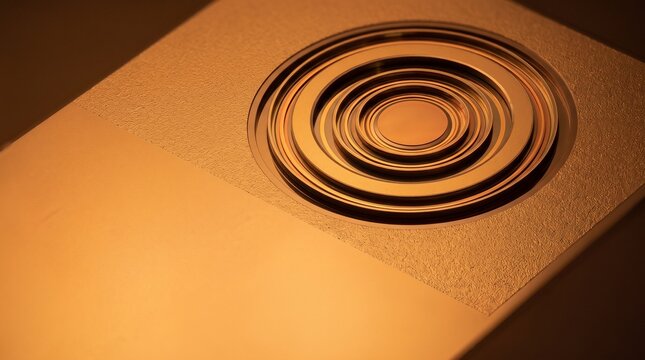 Creative Golden, glowing, spiral design on paper, abstract art, illuminated texture 2k