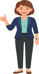 Fototapeta premium business woman pointing at something