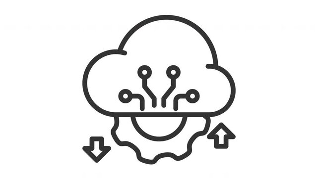 Animated digital transformation icon