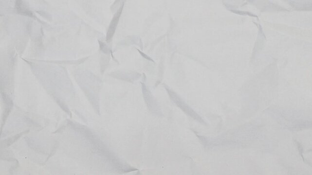 Crumpled white paper seamless loop stop motion animation