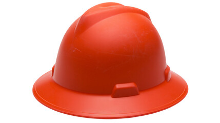 Fototapeta premium Orange hard hat safety helmet construction head protection