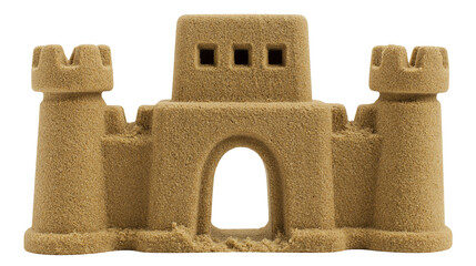 Sandcastle with towers and arched gateway © Lubos