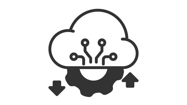Animated digital transformation icon