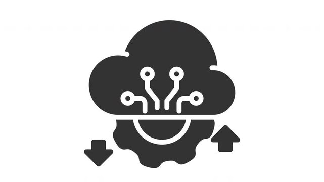 Animated digital transformation icon