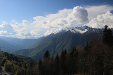 Obraz premium mountains and clouds