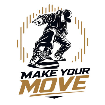 Breakdancer performing mid-air freeze. Urban street dancer executing dynamic power move. Bold hip-hop athlete showcasing skill and style.