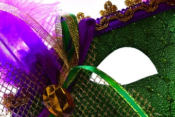 mardi gras carnival masks on black background  © Adriana