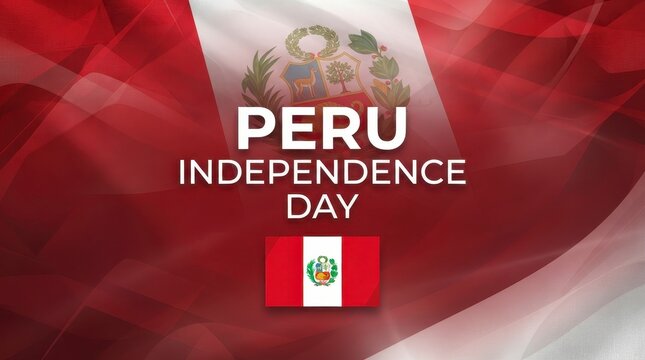 Peru independence day celebration graphic design