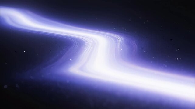 Futuristic abstract neon blue light curve sweeping horizontally across a dark technology coordinate plane.