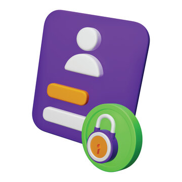  3d rendering icon Personal data