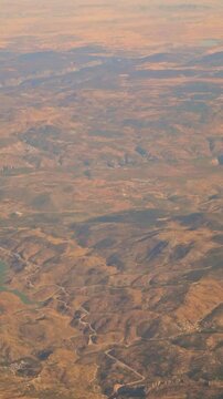 Aerial View On Bozk r Hadim Highway And Bozk r Dam. Regional Directorate Bozk r Hadim Relocation Road Supply. Video Taken From Plane Window. Travel And Tourism Around World