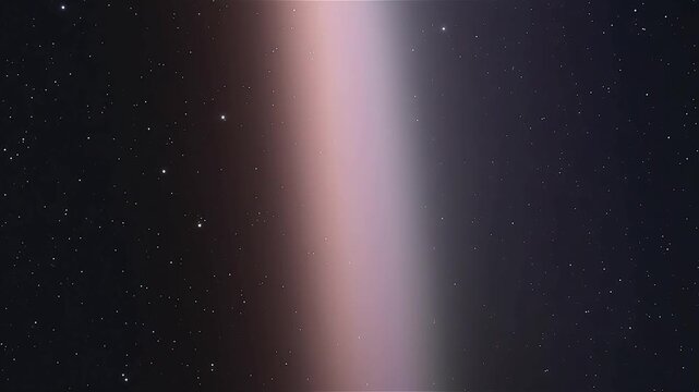 Minimalist elegant background with a bright pink and orange twilight sun beam cutting diagonally across dark sky.