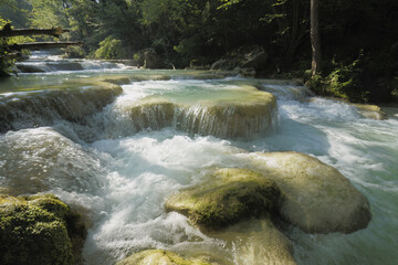 Obraz premium stretch of the river Elsa, Colle di val d'Elsa, Siena, Tuscany, Italy