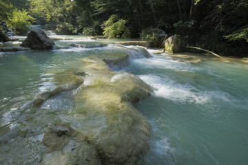 Obraz premium stretch of the river Elsa, Colle di val d'Elsa, Tuscany, Italy