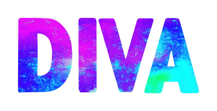 PNG Diva text art typography.