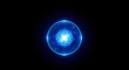 Fototapeta premium Glowing Blue Orb Light Effect.