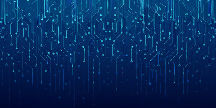 Abstract blue circuit board pattern representing digital technology and connections