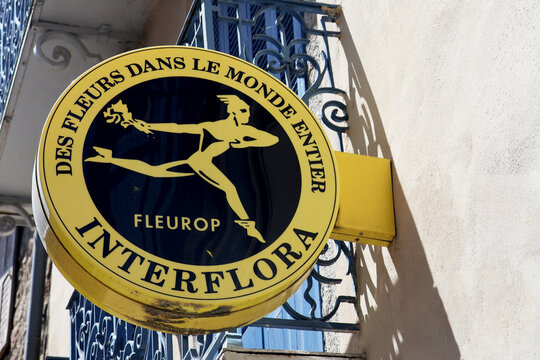 Enseigne du fleuriste interflora