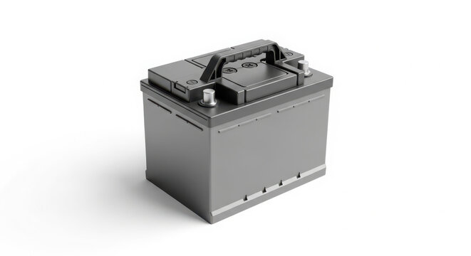 A high-capacity car battery with robust terminals and integrated carrying handle providing essential power for vehicle ignition and reliable automotive electrical systems.