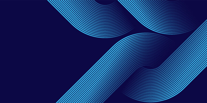 Abstract blue background with overlap layer. Glowing geometric shape lines. Modern gradient square lines pattern design.
