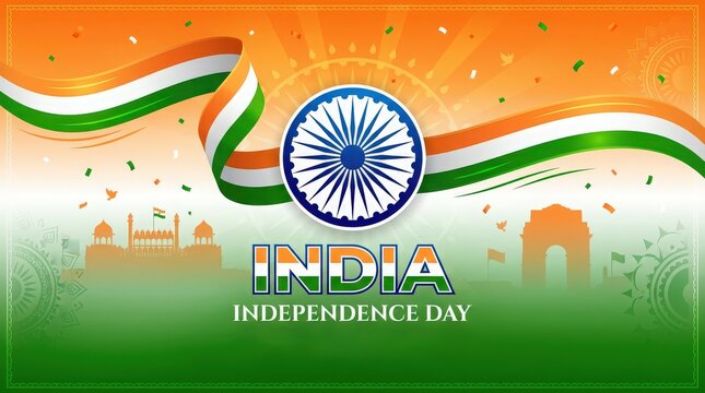 Vibrant india independence day celebration background
