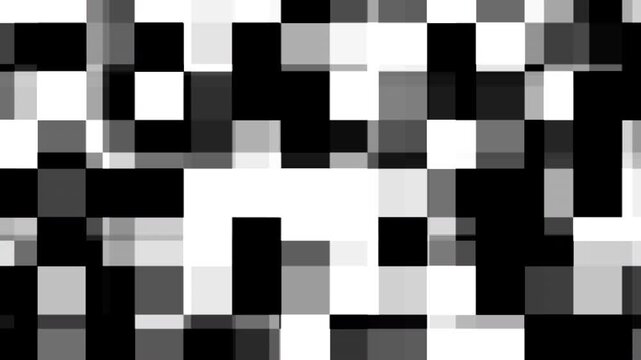 Monochrome Pixelated Mosaic Grid Background