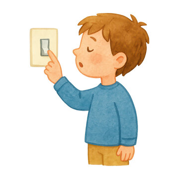 PNG Child switching light off
