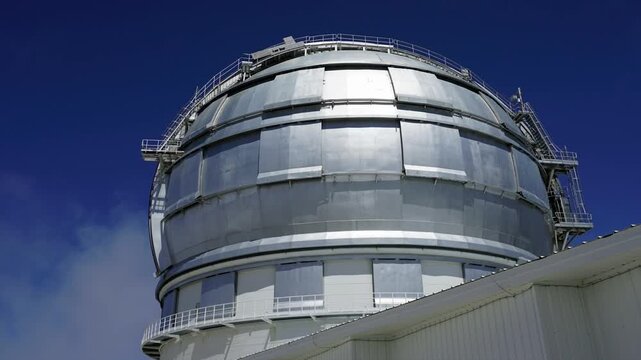 The Largest astronomical Optical Telescope La Palma Spain.The Gran Telescopio Canarias (GTC) on the Roque de Los Muchachos. With a diameter of 10.4 meters