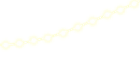 Fototapeta premium Gold Light Streak Diagonal Trail Overlay on Transparent Background.