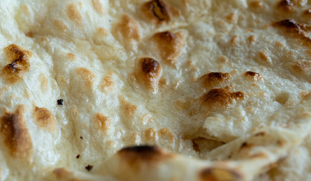 Indian Flat Bread Closeup. Traditional Flatbread
