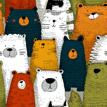 seamless pattern with animals