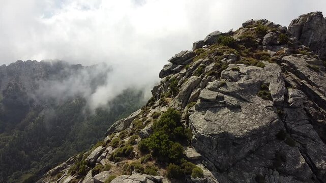 Unveiling Shot on Capanne Mountain, Elba Island in Tuscany Italy