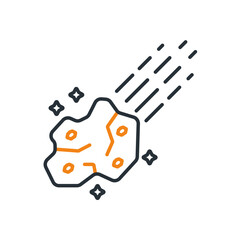 comet icons minimalist flat style design, comet Vector illustration on white background © nok