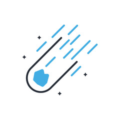 meteroid icons minimalist flat style design, meteroid Vector illustration on white background © nok