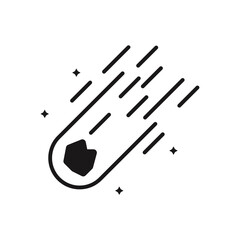 meteroid icons minimalist flat style design, meteroid Vector illustration on white background © nok