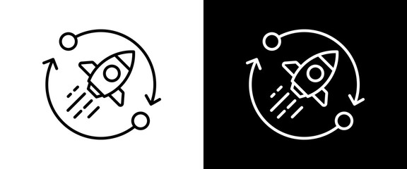 Fototapeta premium Lean white and black icon set design