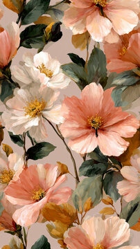 pink flowers pattern