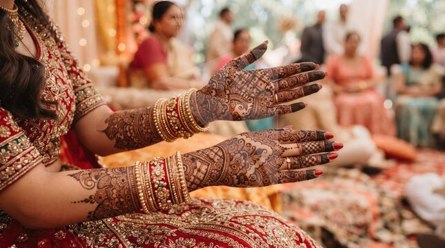 henna tattoo on hands